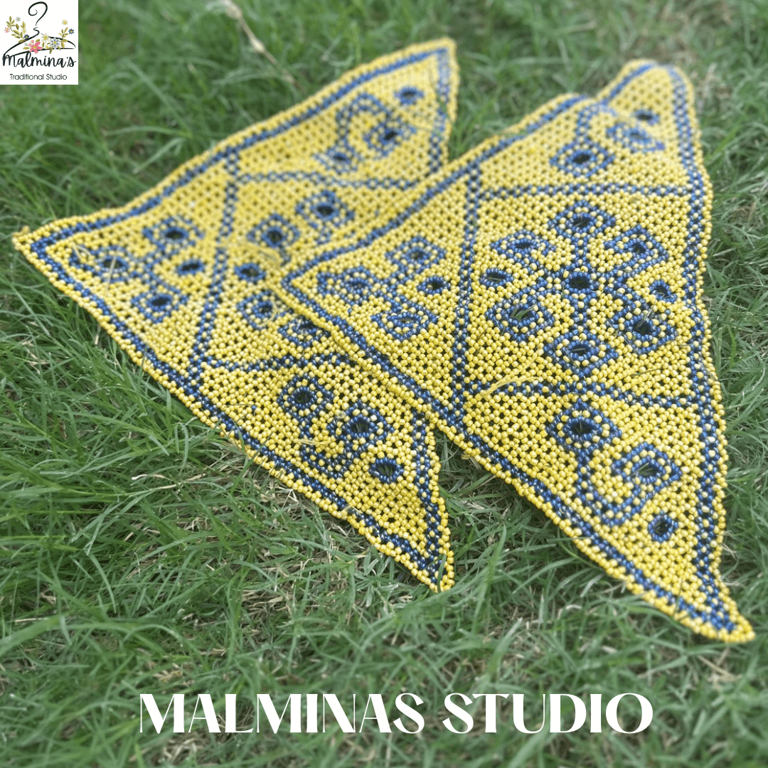 Embroidered Beads Matti – Yellow Handwork Elegance