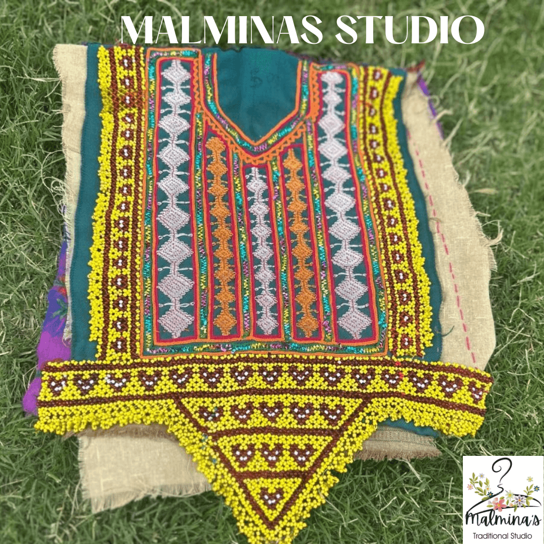 Embroidered Neck piece with hand work